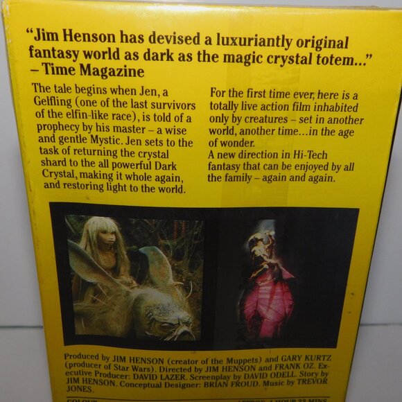 RARE VTG 1982 The Dark Crystal Movie Beta Betamax Video NEW SEALED ** - Picture 6 of 9